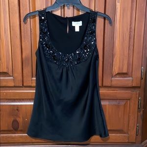 Ann Taylor Loft short sleeved sequined dress top 6